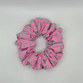 pink and green bright hair scrunchie