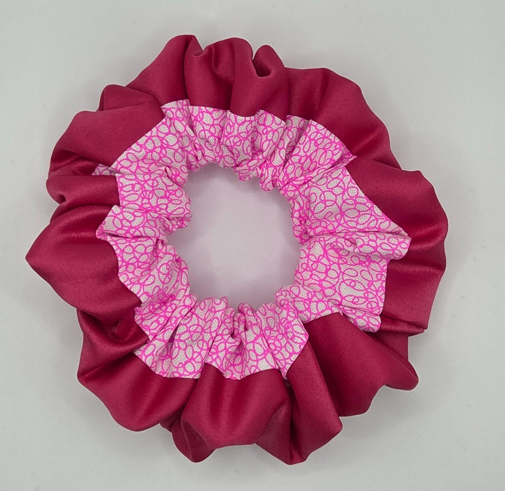 Raspberry Ripple Double Edge Scrunchie