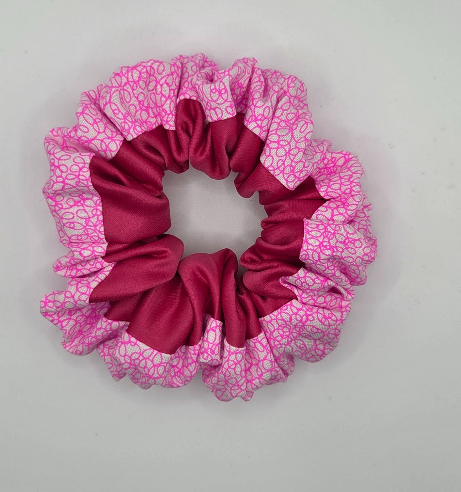 Raspberry Ripple Double Edge Scrunchie