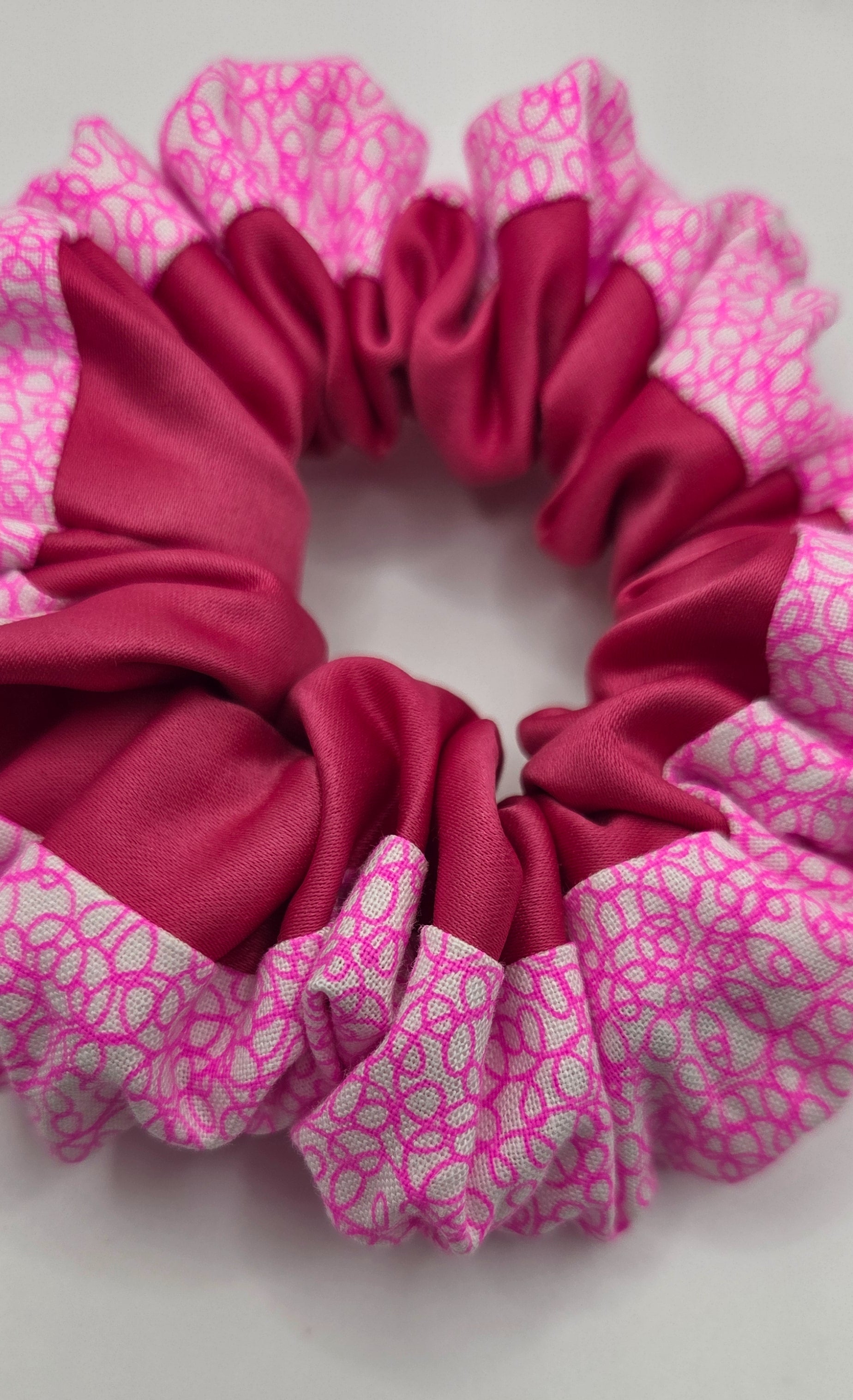 Raspberry Ripple Double Edge Scrunchie